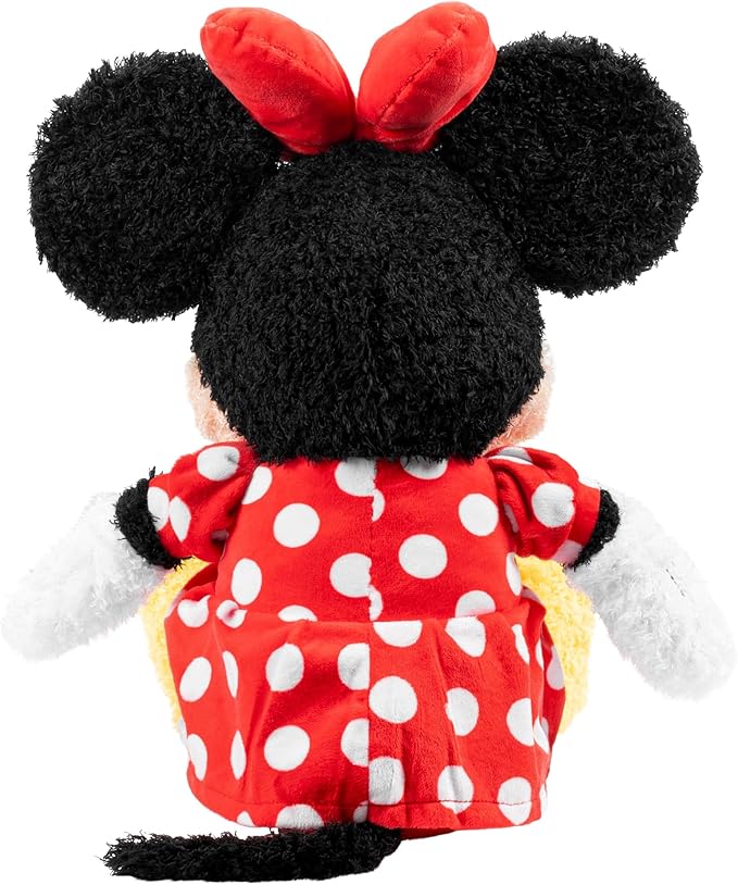 Jay Franco Disney Plush Pillow Buddy - Ultra-Soft Stuffed Character Plushie & Fuzzy Pillow, Official Licensed Product, Red - Minnie Mouse