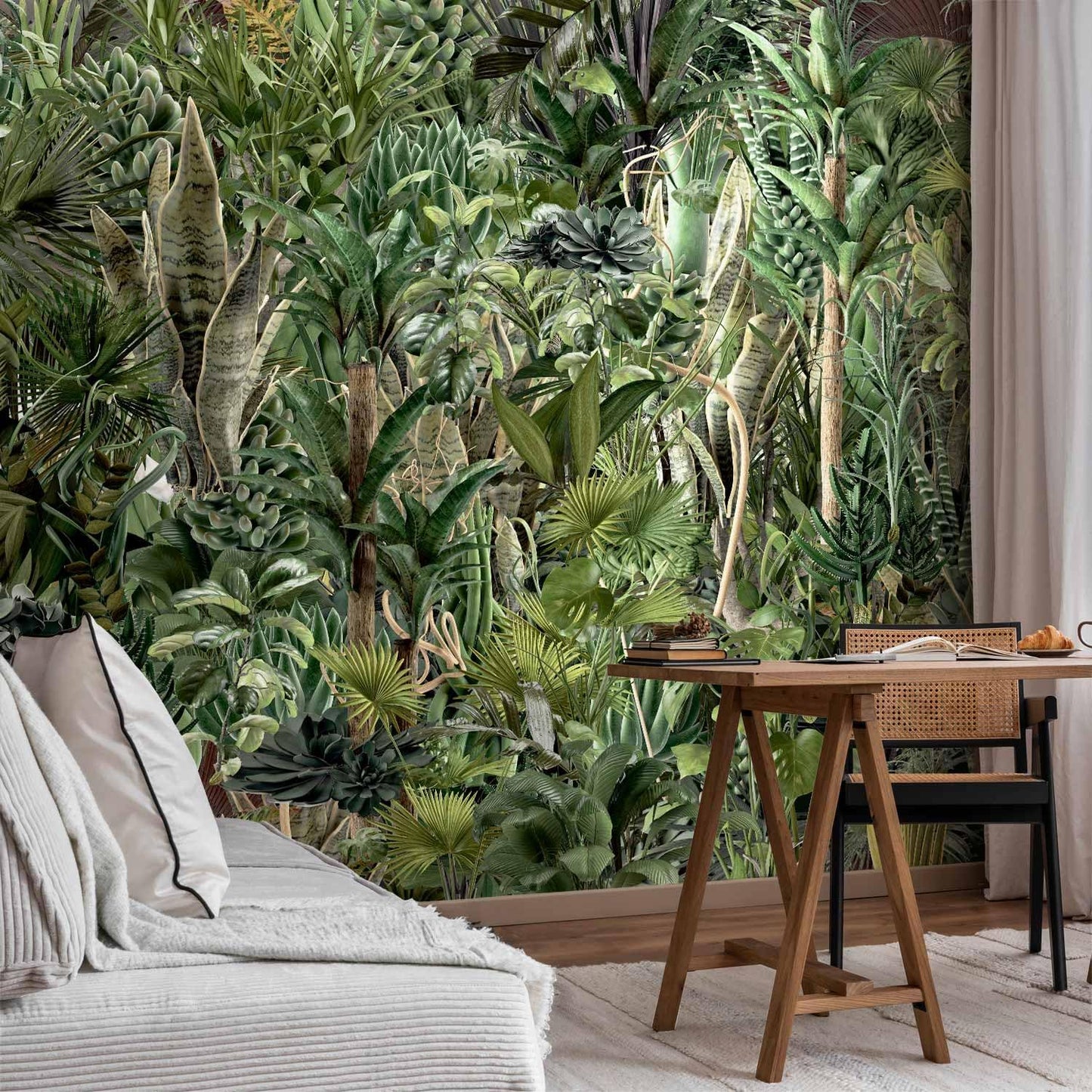 artgeist Wall Mural Leaves 193x138 in - XXL Peel and Stick Self-Adhesive Wallpaper Removable Large Sticker Foil Wall Decor Print Picture Image Design Plants Abstract Nature Botanical b-C-0858-a-a