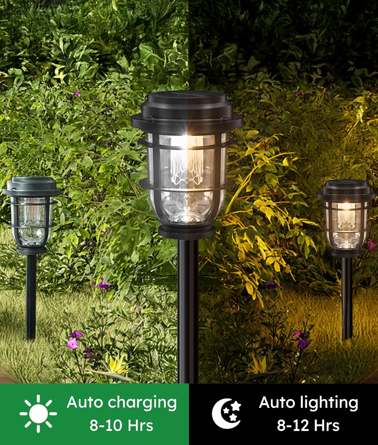 Solar Pathway Light, Bright Auto Garden Lights Decor - Durable Landscape Lighting for Lawn, Patio, Walkway, Driveway, Housewarming Gift Ideas