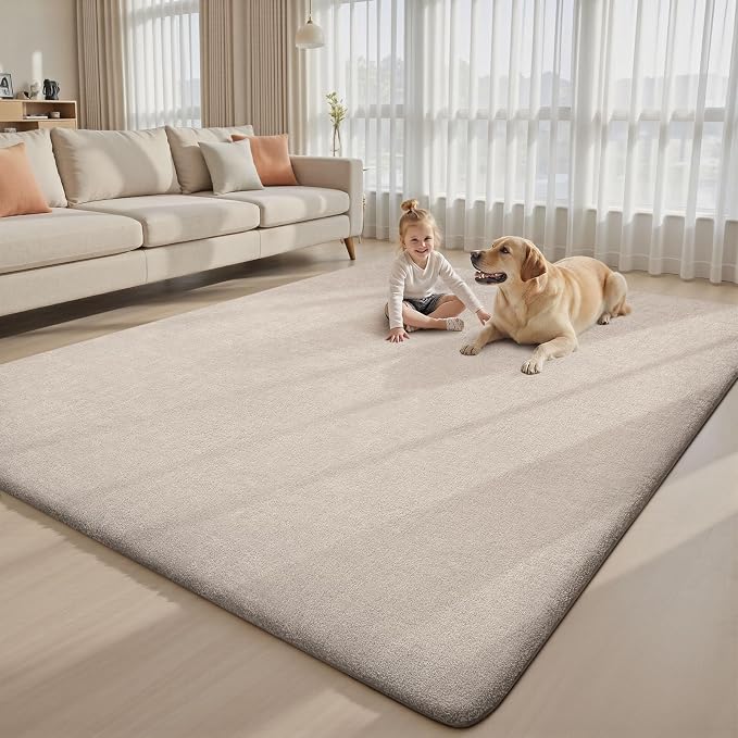 Sour Lemon 9x12 Area Rugs for Living Room, Soft Large Area Rug Fluffy Rugs for Bedroom,Machine Washable Area Rug Non Slip Carpet Rug for Living Room Playroom Kids Room Home Decor