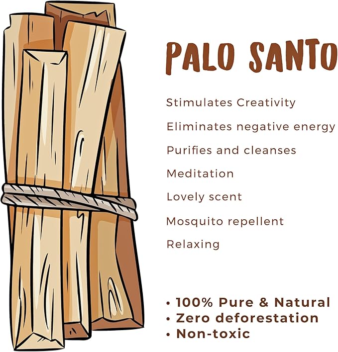 Palo Santo - 20 Sticks - Sustainably Harvested - 100% Natural - High Resin Content - EarthWise Aromatics
