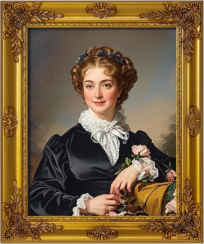 ArtXO Classic Gold 11x 14 Poster Frames: Wooden Antique Frames for 11x14 in Photo Display, Vintage Picture Frames, Ornate Retro Photo Frames without Acrylic Glass and Backing