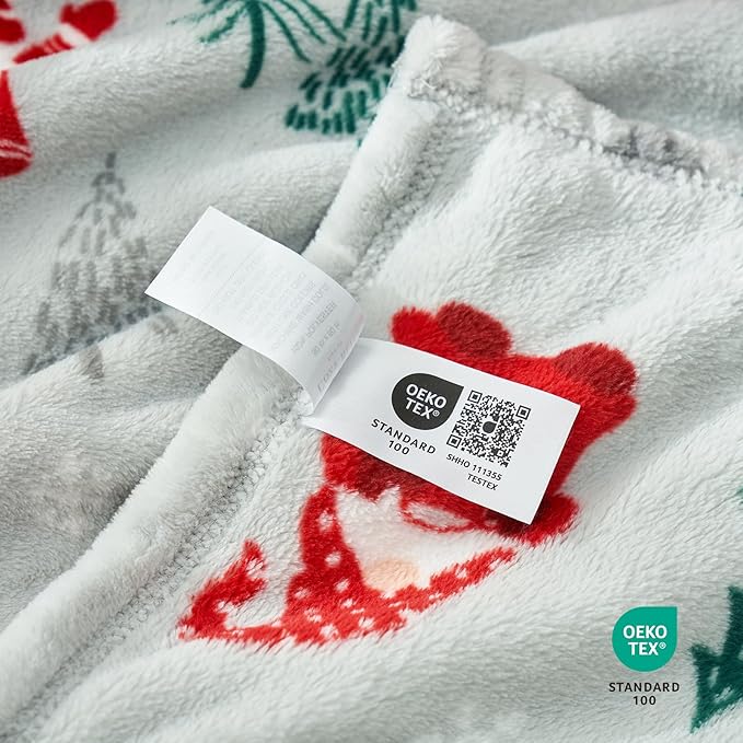 Cozy Bliss Gnome Throw Blanket Christmas Blanket Warm Plush Throw Blankets,Ultra Soft Cozy Throw Blankets for Couch,Sofa and Bed (Xmas Gnome Family,50"x60")