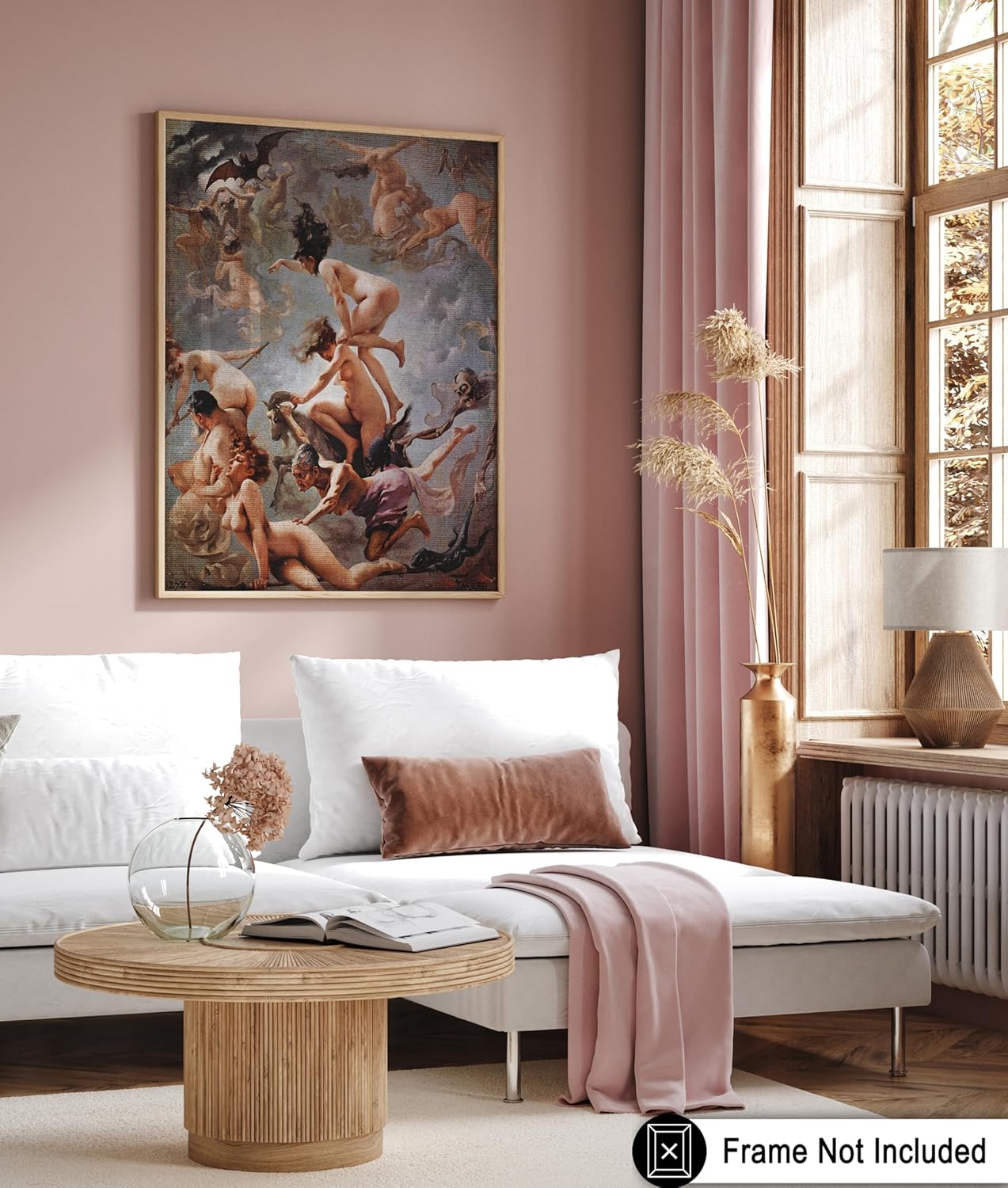 Poster Master Vintage Witches Going to their Sabbath Poster - Retro Naked Witches Print - Halloween Art - Pagan Art - Gift for Men & Women - Gothic Decor for Bedroom or Dorm - 8x10 UNFRAMED Wall Art