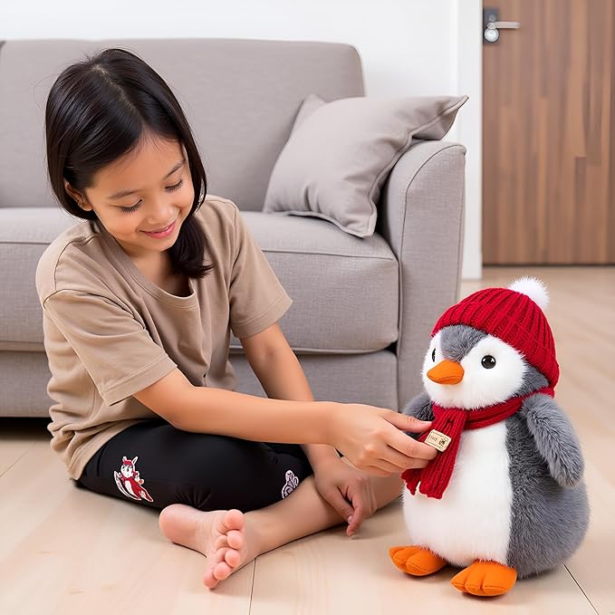 Ryttir Large Penguin Plush - 18" Extra Soft Penguin Stuffed Animal Hugging Pillow with Rotund Belly,Safety Nursery Decor & Sensory Comfort Toy,Cuddle Companion for Age 0+(Birthday Gender Neutral Gift)