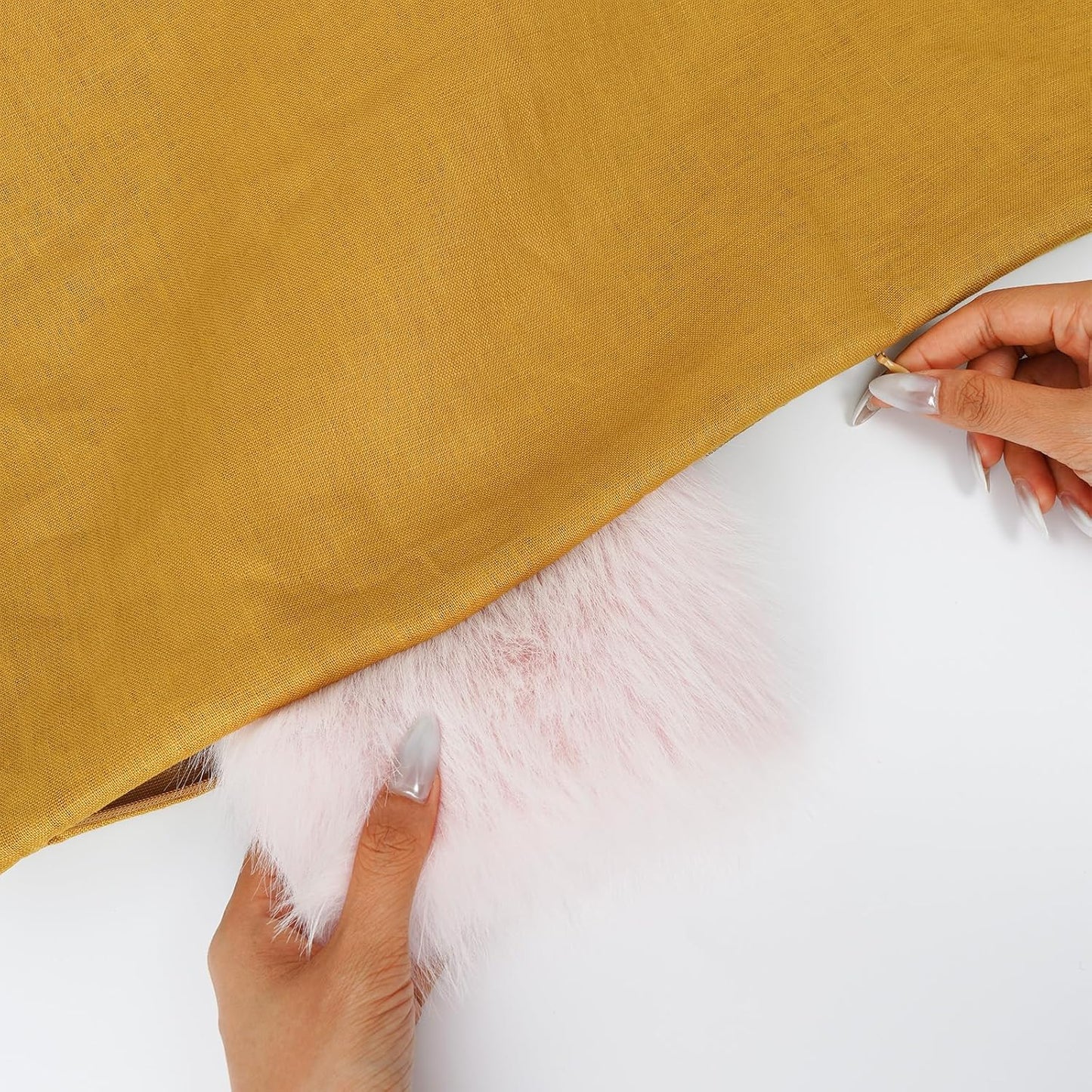 Linen Hanging Laundry Bag, Over The Door Laundry Hamper for Dirty Clothes, Drawstring Closure with Bottom Zipper, Turmeric