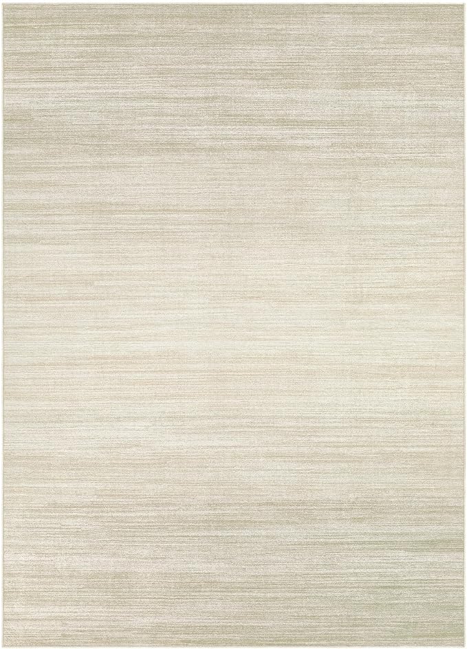 UERMEI 8x10 Washable Area Rug - Neutral Modern Abstract Living Room Rugs, Non-Slip Soft Large Indoor Floor Carpet for Bedroom Home Office & Under Dining Table Decor, Brown/Beige