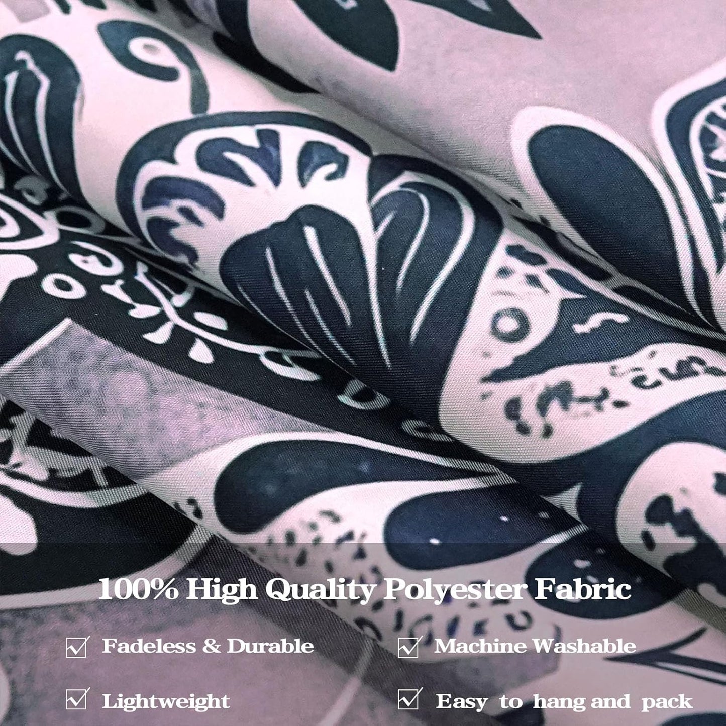 Fowocu Boho Floral Mandala Tapestry Wall Hanging Grey Bohemian Flower Medallion Tapestry Aesthetic Gray Black Hippie Indian Small Tapestries for Bedroom Living Room Dorm Decor 48 x 36 Inch