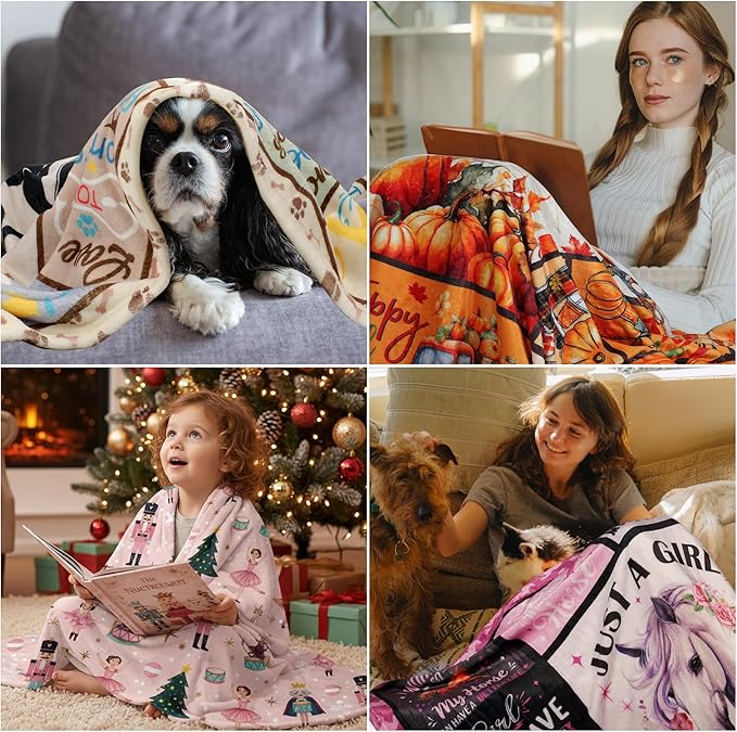 Sister Gifts Throw Blanket, Inspirational Quote Floral Design Soft Cozy Fuzzy Flannel Blanket, Sentimental Gift for Sister Birthday Christmas from Brother or Friend (50" x 60")