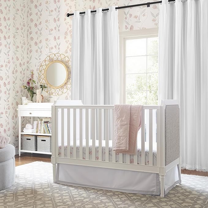 XiDi White Blackout Curtains 96 Inches Long for Bedroom 2 Panels Mix & Match Double Layer Curtains with Sheer Overlay Thermal Insulated Window Treatment White Drapes for Living Room Grommet Top 52x96