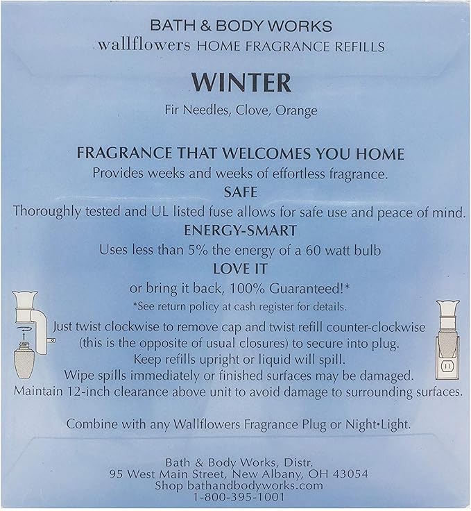 Bath and Body Works Winter Wallflower Refill 2 Bulbs