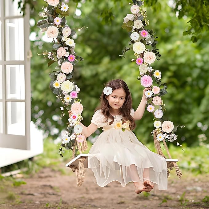 210 Pcs Mini Silk Flower Heads Small Fake Rose Daisy Faux Flowers Bulk for Crafts Artificial Loose Fabric Flowers Heads Sunflower Bulk for Wedding Hair Cap Dresses Decorations (Light Colors Mixed)