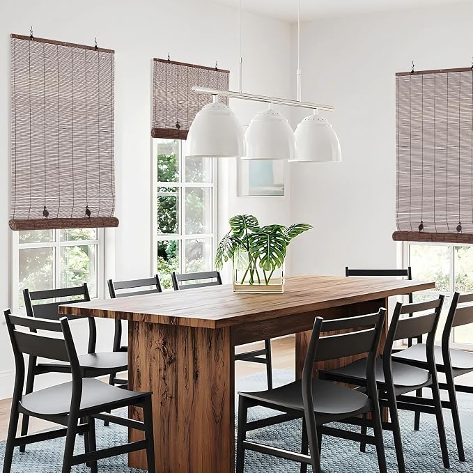 ALIMOO Bamboo Blinds for Interior Windows, Light Filtering Roll Up Windows Shade for Indoor Outdoor Home Patio Porch, 36" W x 72" H
