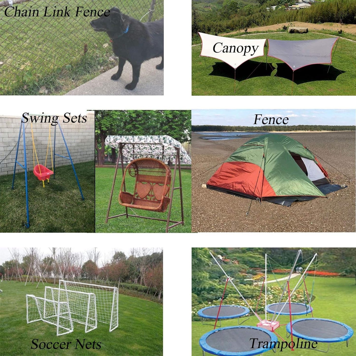 AAGUT Rebar Stakes 12 inch Galvanized Metal Tent Stakes 3/8" Heavy Duty Ground Anchor Stake for Large Canopy and Fence, J Hook Stakes Easy to Push into Hard Soil,12 Pack