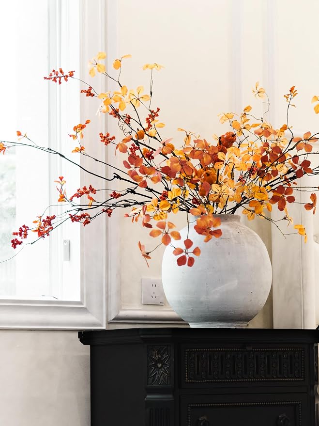 MISSPIN Artificial Flowers with Greenery Stems Faux Plants Indoor Branches for Tall Vase Ultra-Realistic, 14 Pcs Wedding Centerpieces, Home Decor & DIY Bouquets
