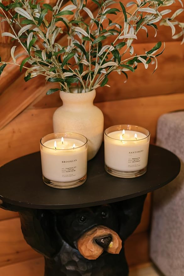 Brooklyn Candle Studio Brooklyn XL 3 Wick Candle - Luxury Scented Candle, Vegan Soy Wax, Hand Poured in The USA, 100 Hour Slow Burn Time - 27oz