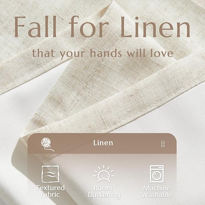 jinchan Floor to Ceiling Curtains Drapery 108 Inches Long Room Darkening for Track System with Grommet, Beige Lined Curtains 1 Panel 100 Inches Width Drapes for Living Room 9 FT Length
