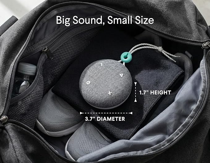 SNOOZ Go 2 Travel White Noise Sound Machine - 12 Sounds, Rechargeable Bluetooth Speaker, Nightlight - Portable Sound Machine for Hotels, Sleep, Adults, Baby Registry, Kids, White Noise for Sleeping