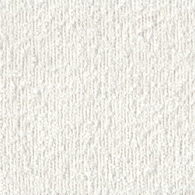 HomePop Quinn Modern Ottoman|Homepop Home Décor|Ottoman for Living Room & Bedroom - Cream White Boucle