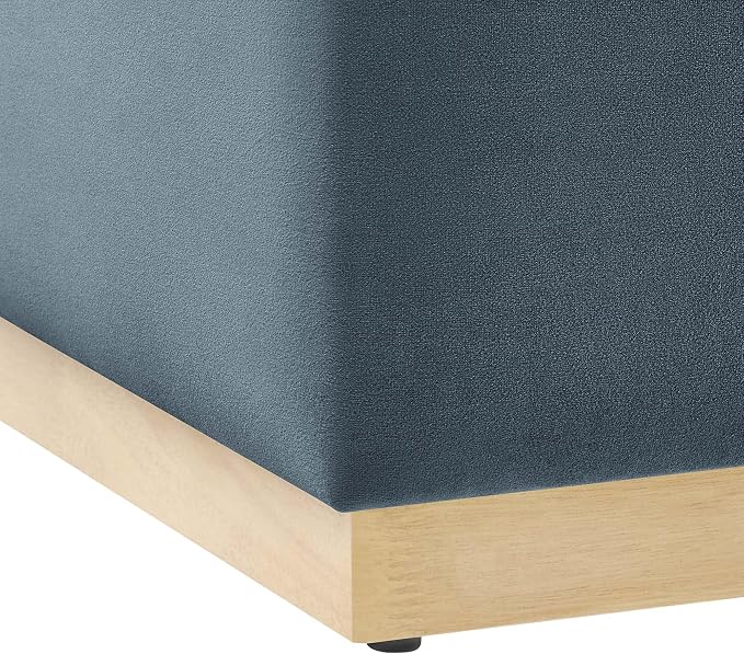 Modway Large 28" Square Performance Velvet Upholstered Upholstered Ottoman