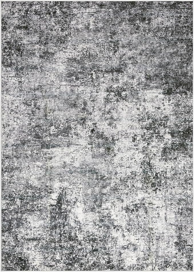 DMOYEST Area Rug Living Room Rugs - 5x7 Large Soft Indoor Neutral Modern Abstract Low Pile Washable Rug Carpet for Bedroom Dining Room Farmhouse Home Office - Grey