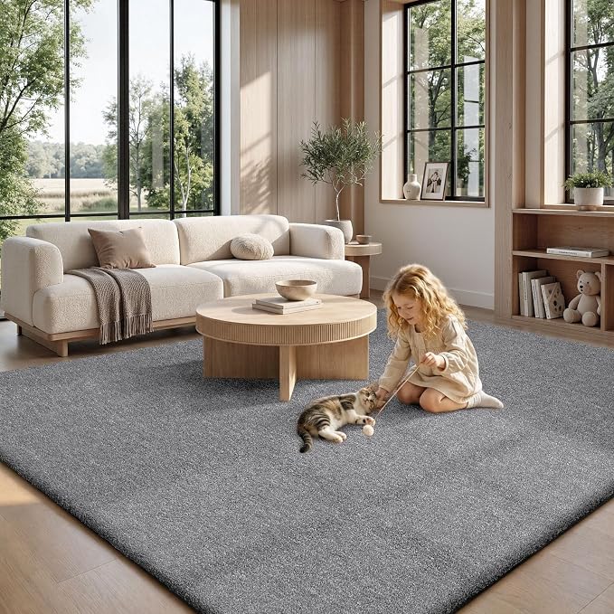 Sour Lemon 9x12 Area Rugs for Living Room, Soft Large Area Rug Fluffy Rugs for Bedroom,Machine Washable Area Rug Non Slip Carpet Rug for Living Room Playroom Kids Room Home Decor