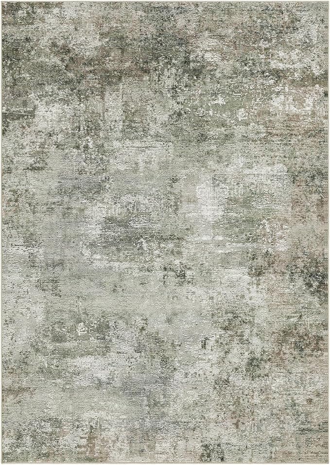Tortania Area Rug Living Room Rugs - 9x12 Washable Large Soft Neutral Boho Moroccan Bohemian Farmhouse Rug Indoor Floor Carpet for Bedroom Under Dining Table Home Office Decor - Olive Brown