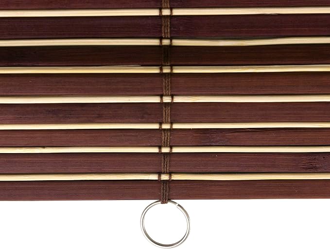 Red Lantern Bamboo Cordless Window Shade - Mahogany, 24" Wide