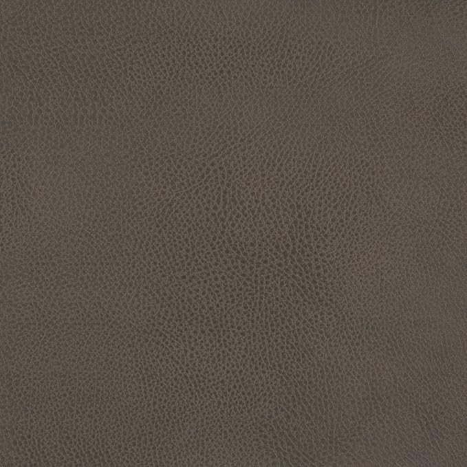 HomePop 19" Modern Channel Tufted Ottoman - Pewter Gray Faux Leather