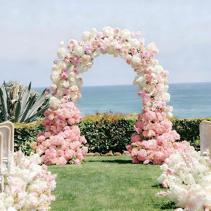 AVIVIHO 305Pcs Fake Flowers White Hydrangea Artificial Flowers Bulk (Not Squished, No Steaming Need) Ivory Silk Flowers with Stems for Party Wedding Home Table Centerpieces Baby Shower Decor