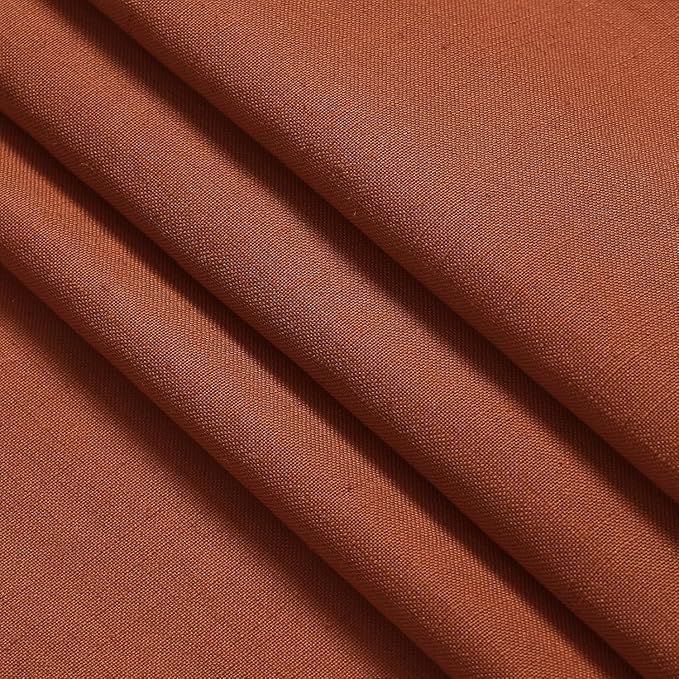 Nanspring Extra Wide Terracotta Curtains for Living Room 102 Inches Long Back Tab and Rod Pocket Linen Semi Sheer Farmhouse Boho Floor to Ceiling Curtain for Bedroom Office Luxury 100x102, 2 Panels