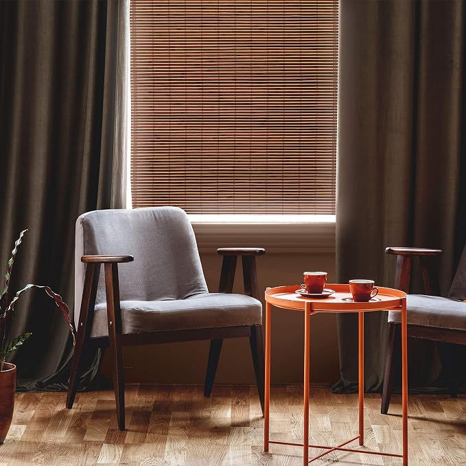Red Lantern Bamboo Cordless Window Shade - Mahogany, 36" Wide