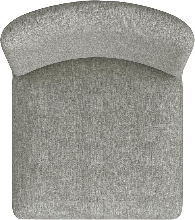 Homepop Home Decor | Upholstered Dining Chairs with Low Back |Decorative Home Furniture, Gray Woven (Single Pack)