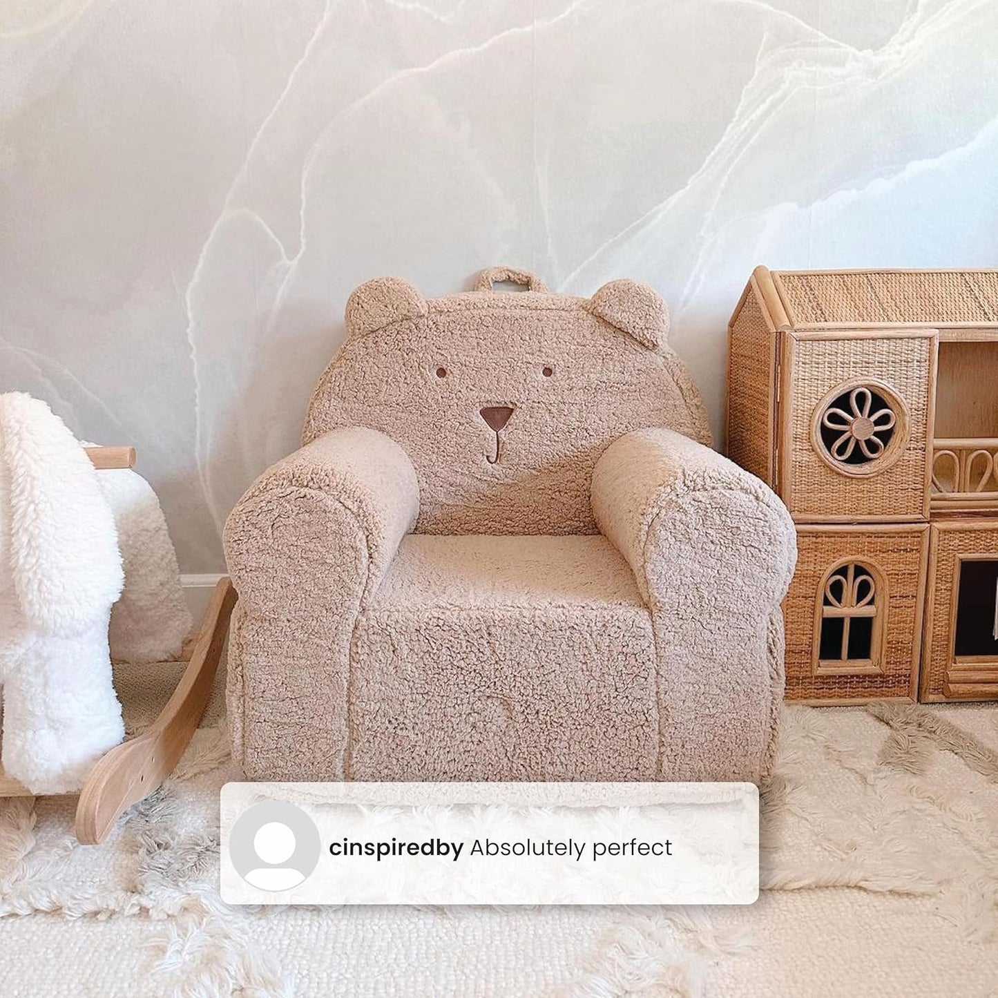 GAP babyGap Sherpa Bear Chair - Greenguard Gold Certified, Grey