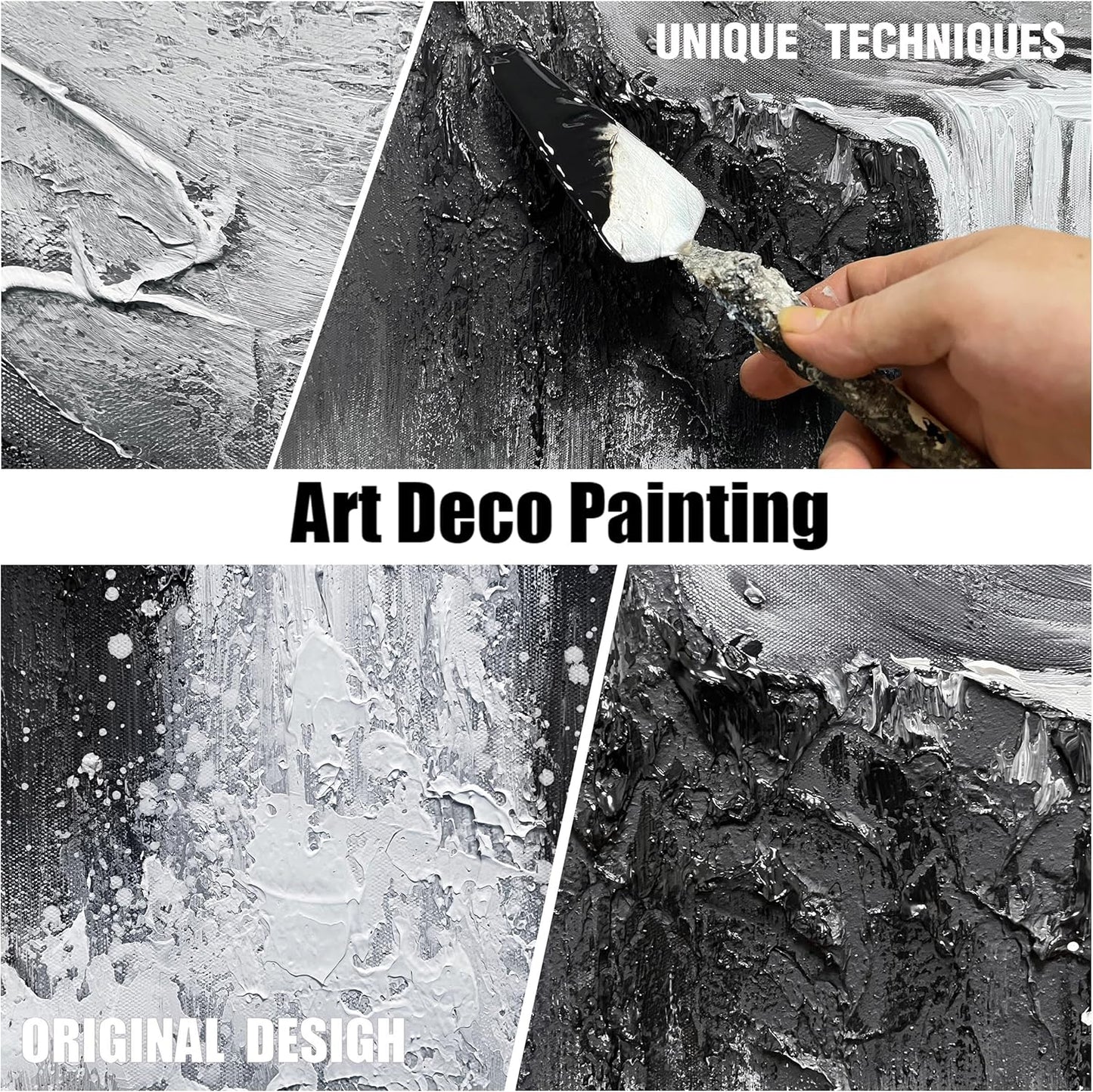 Mountain Pictures Wall Decor for Living Room Waterfall Painting Wall Art for Bedroom Black and White Wall Art for Office Size 20 x 40 Inch