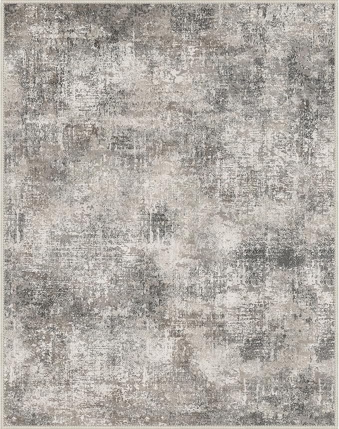 BEIMO Area Rugs 6x9 for Living Room Bedroom, Modern Abstract Machine Washable Rug, Large Soft Low Pile Floor Carpet with Non Slip Backing for Dining Room, Grey