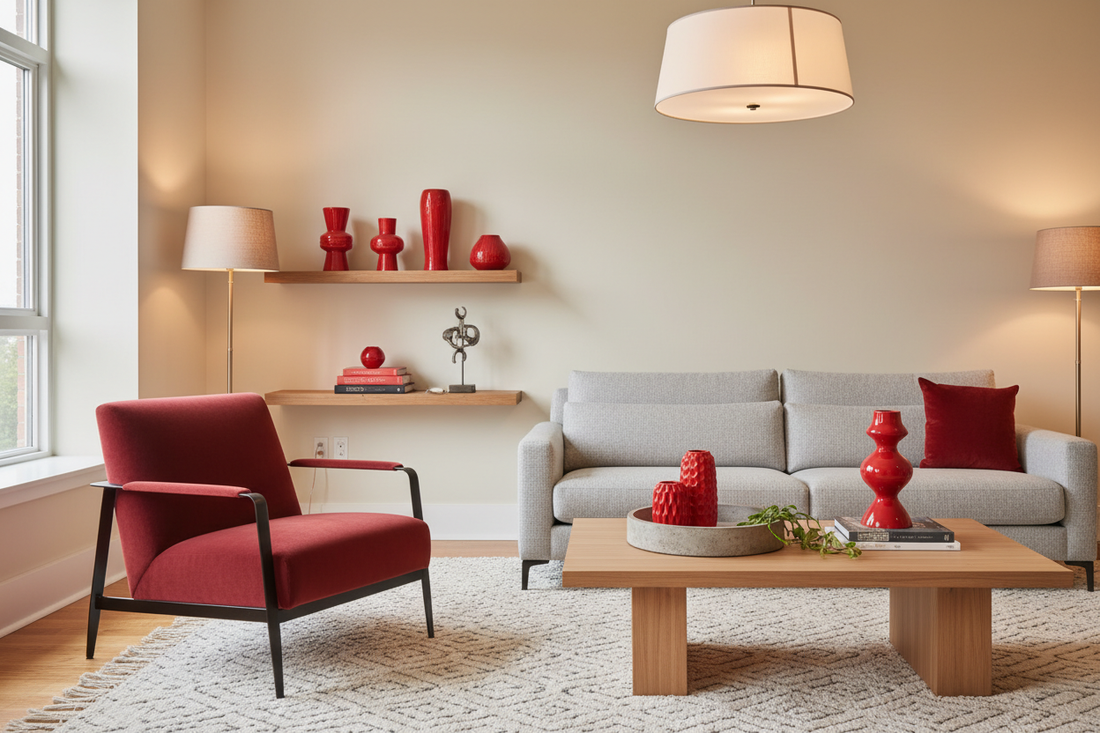 Bold Red Moments: Adding Energy to Rooms