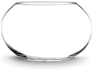 CYS EXCEL Large Glass Bubble Bowl (H-10 W-14, Approx. 4.9 Gal.) Round Bowl Terrarium Globe Flower Vase Centerpiece for Weddings Events Arrangements
