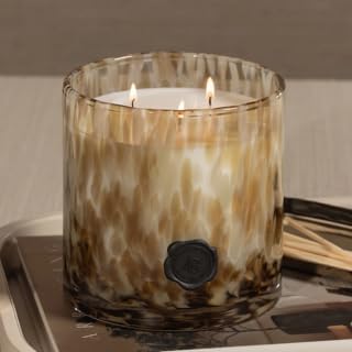 Zodax Apothecary Guild Scented Opal Glass Jar Candle- 50 oz/3-Wick - Javanese Vetiver