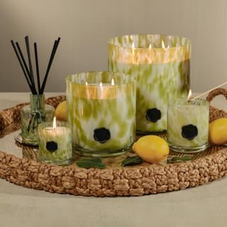 Zodax Apothecary Guild Scented Opal Glass Jar Candle in Gift Box - 4 oz - Sicilian Lemon Bergamot