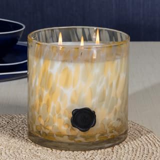 Zodax Apothecary Guild Scented Opal Glass Jar Candle- 50 oz/3-Wick - Portofino