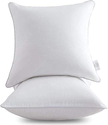 Leeden 28 x 28 Pillow Inserts (Set of 2) - Throw Pillow Inters with 100% Cotton Cover - 28 Inch Square Decorative Pillows for Sofa, Couch, Bed and Home Decor