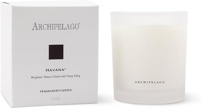 Archipelago Botanicals Scented Candle, Havana, Hand-Poured Premium Wax Blend, Candle for the Home, Lead-Free Cotton Wicks, Glass Candle Jar with Gift Box, Burns Approx. 60 Hours, 10 Oz.