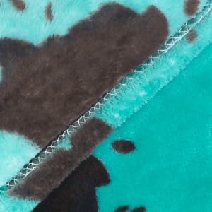 Twin Size Blanket for Bed Couch, Cozy Soft Teal Throw Blanket for Women, Cute Turquoise Fleece Throws for Girls, Graduation Decorations Gift for Her Him School Dorm, 60x80 Inches