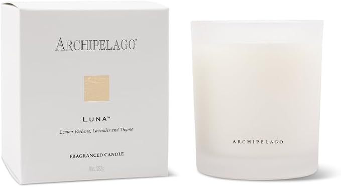 Archipelago Botanicals Scented Candle, Luna, Hand-Poured Premium Wax Blend, Candle for the Home, Lead-Free Cotton Wicks, Glass Candle Jar with Gift Box, Burns Approx. 60 Hours, 10 Oz.