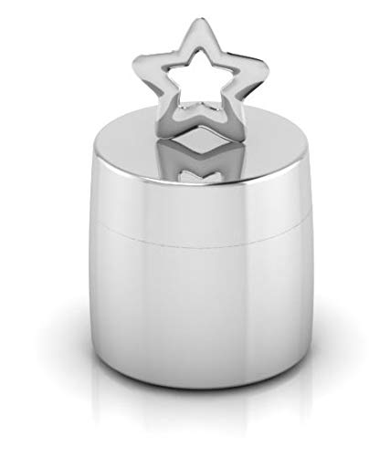 Silver Plated Star Box for Baby - Durable, Elegant, and Custom Engravable Keepsake Gift Box - Perfect for First Tooth and Curl of Baby