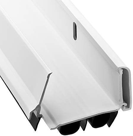 Patent Pending, Adjustable Double Bubble Door Sweep, Draft Stopper, Under Door Seal for Exterior Doors, 1 3/4" x 32", White