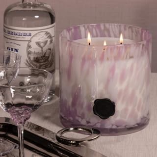 Zodax Apothecary Guild Scented Opal Glass Jar Candle- 50 oz/3-Wick - Elderflower Gin