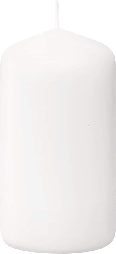 Bolsius White Pillar Candles – 2x3 Inches – 20 Pack Unscented – 15 Hours