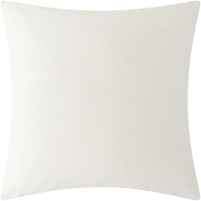 OiseauVoler Decorative 3D Flower Throw Pillow Covers Handmade Cushion Cover Cases for Couch Bed Living Room Farmhouse Home Decor 18 x 18 Inch Cream White